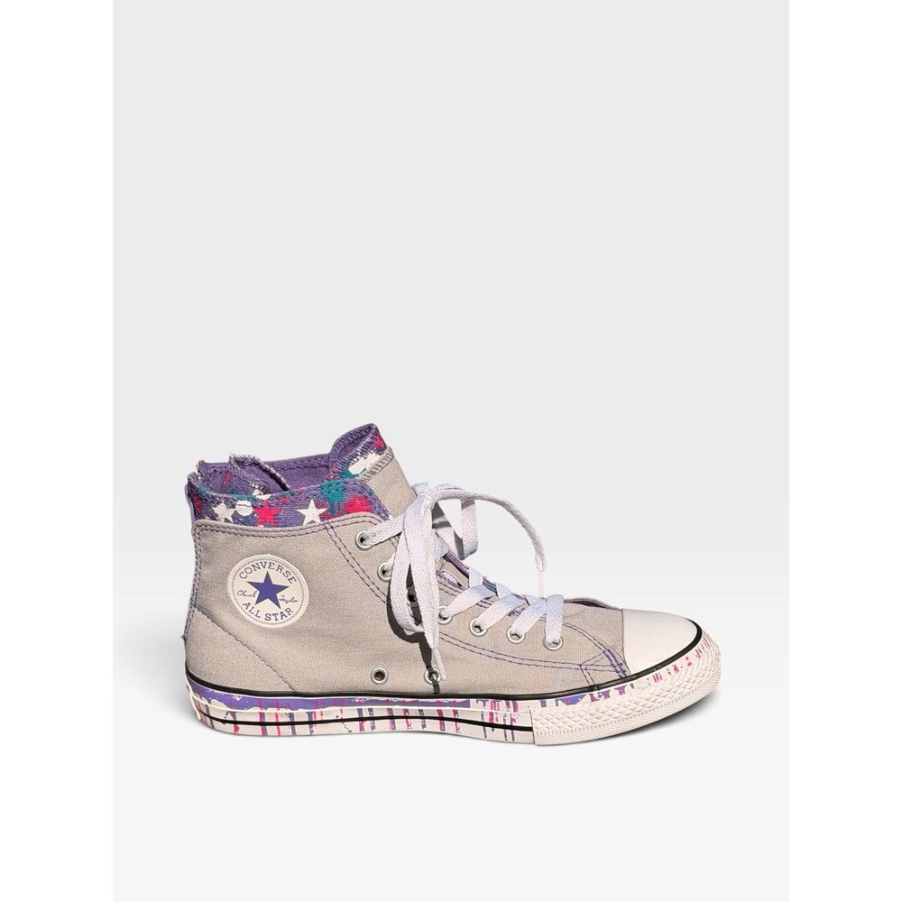 Converse All Star Double Upper Back Zip Youth 5.5 Women 7.5 Lucky Stone Flaw